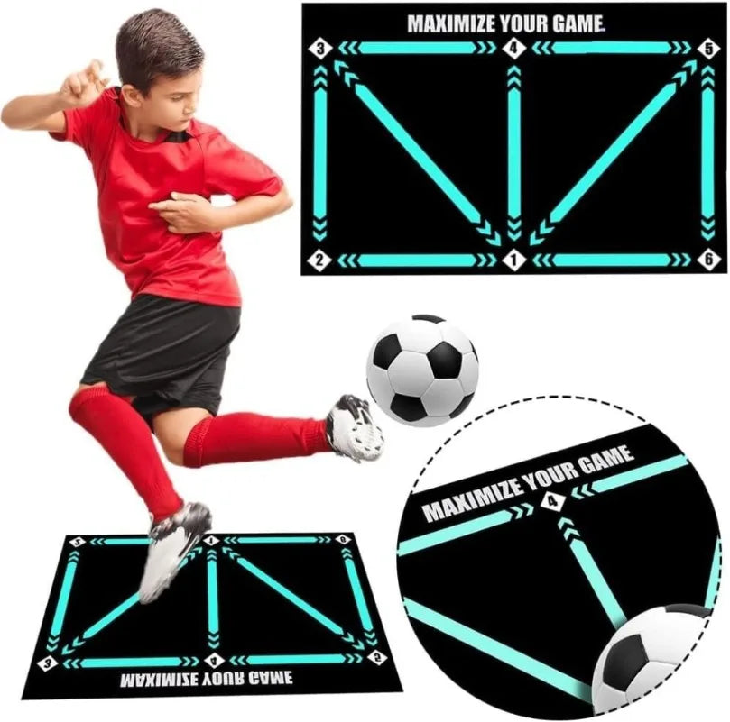 Football Training Mat Soccer Training Equipment Non Slip Foldable Kids Adults Dribble Mat Training Indoor Ourdoor Equipment