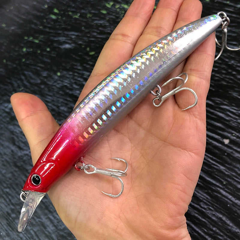 26g 130mm Floating Minnow Fishing Lures Long Cast Wobblers Artificial Hard Baits Trolling Saltwater Bass Trout Lures Equipment