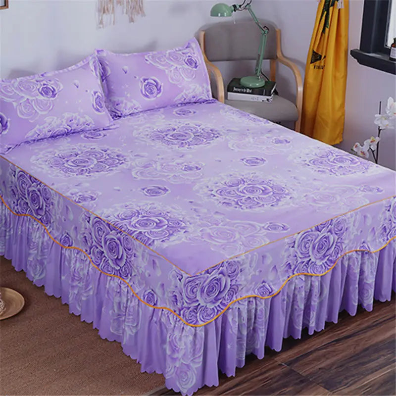 Bed Skirts Four Season Universal Skin-friendly Comfortable Protective Bedding Luxury Anti-slip Bedsheets Fashion Home Decoration