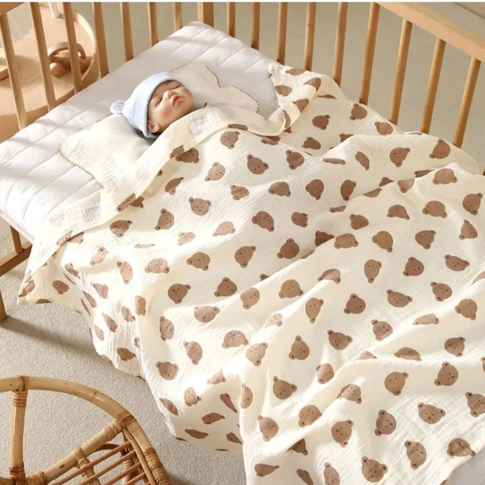 Bedding Textiles Cotton Baby Blanket Soft Breathable Cover Blanket for Infant Skin-friendly Thickened Nap Sleeping Rug Sofa