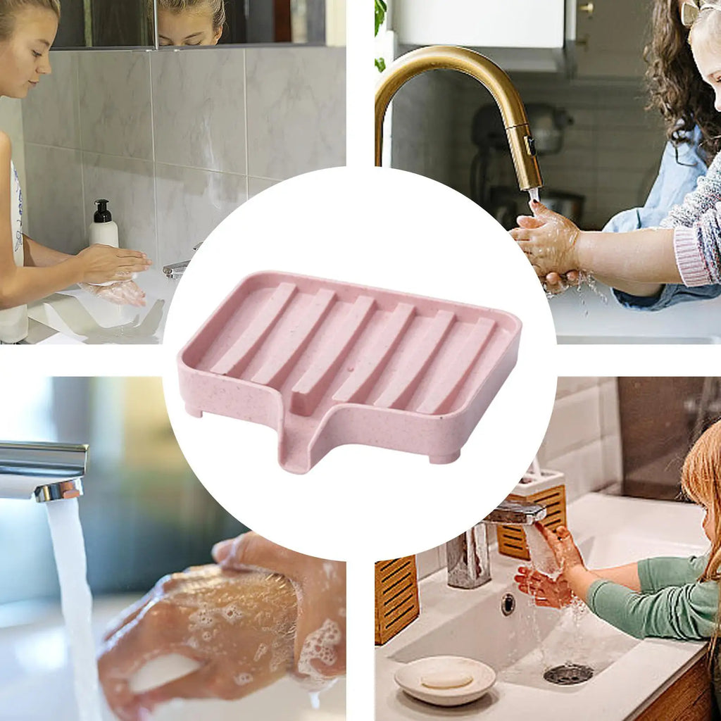 Bathroom Draining Soap Tray with Drain Shower Soap Storage Containers Toilet Draining Soap Storage Box for Home Kitchen