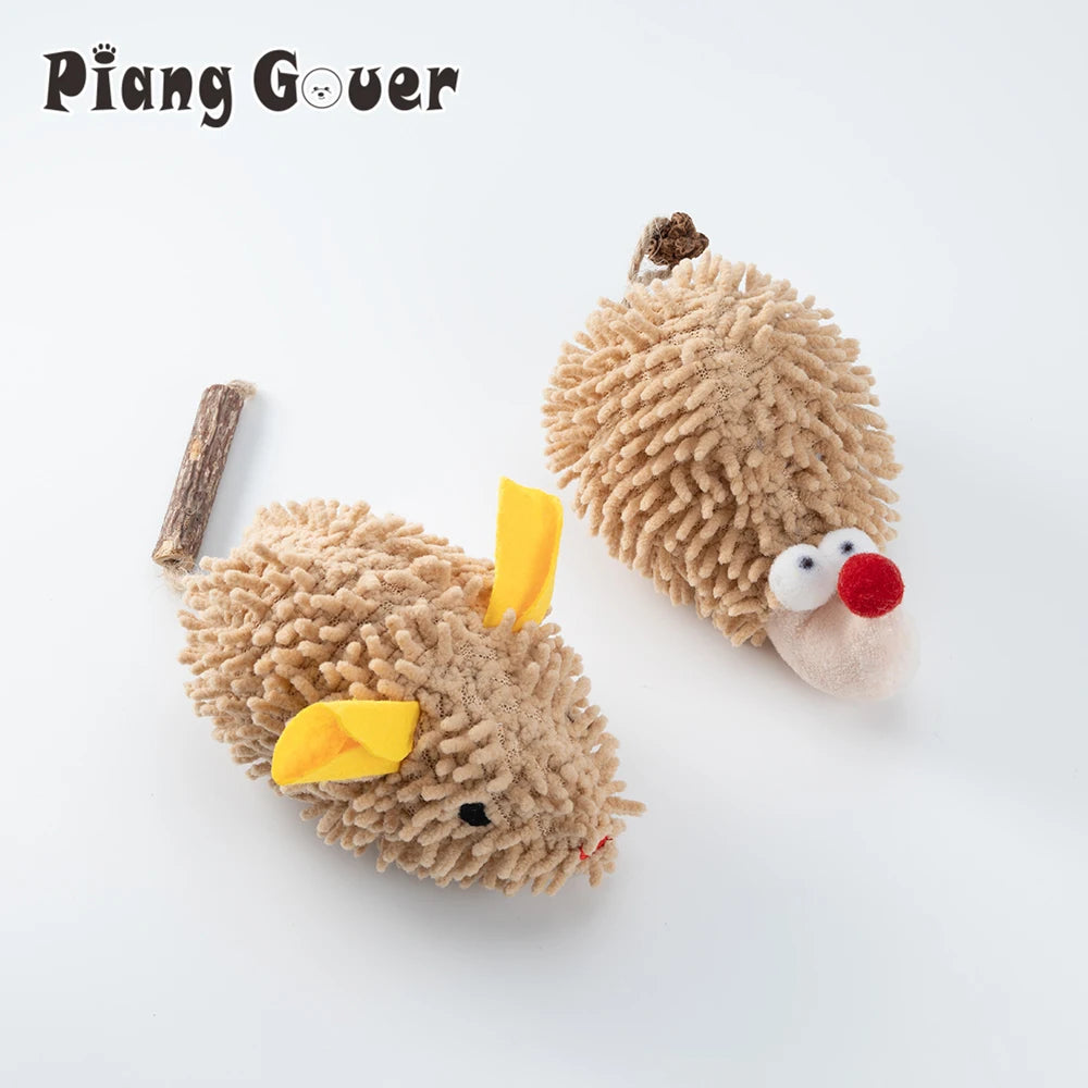 Plush Hedgehog Mouse Mint Cat Toy Simulation Interactive Plush Pet Toy