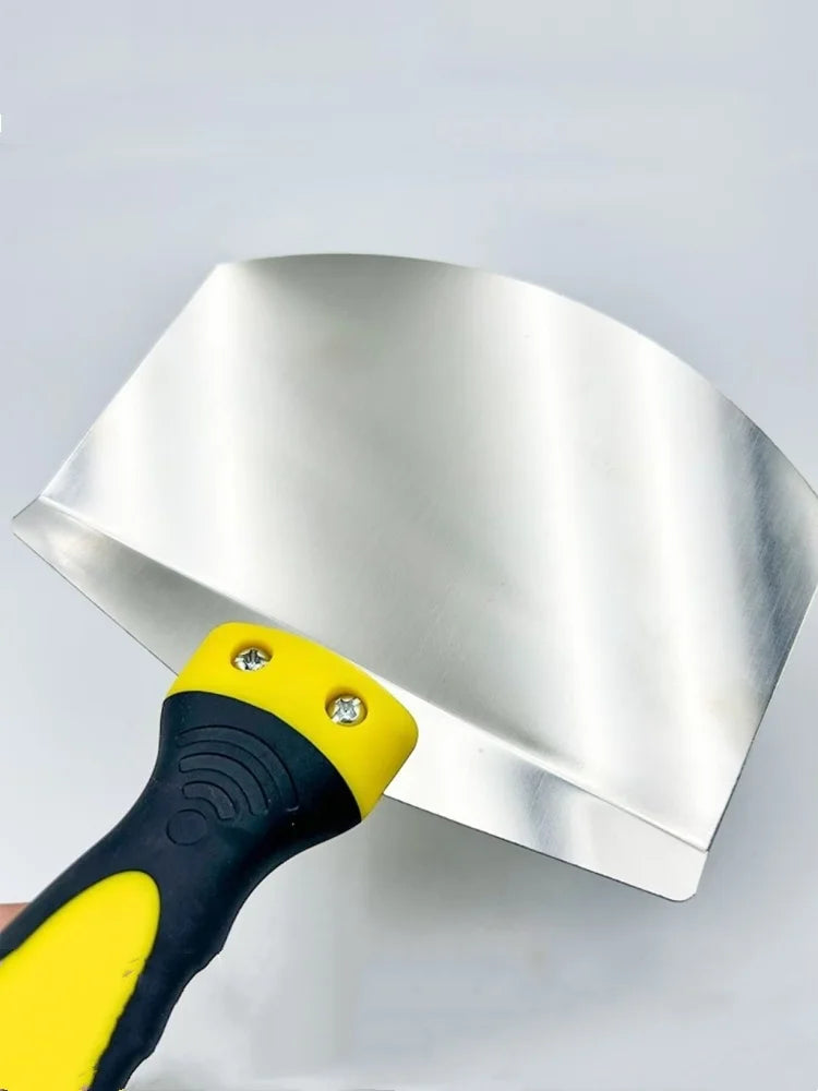 Stainless Steel Putty Knife Wall Paint Plaster Trowel Arc Ash Shovel Paint Feed Filling Scraper Blade Spatula Construction Tools