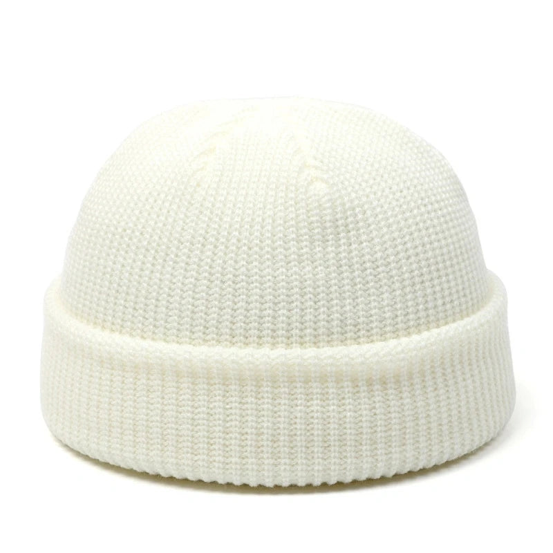 Knitted Hat for Men & Women Caps Wool Fashion Simple Warm Skullies Beanies Solid Autumn Winter Beanie Cap Trendy Style