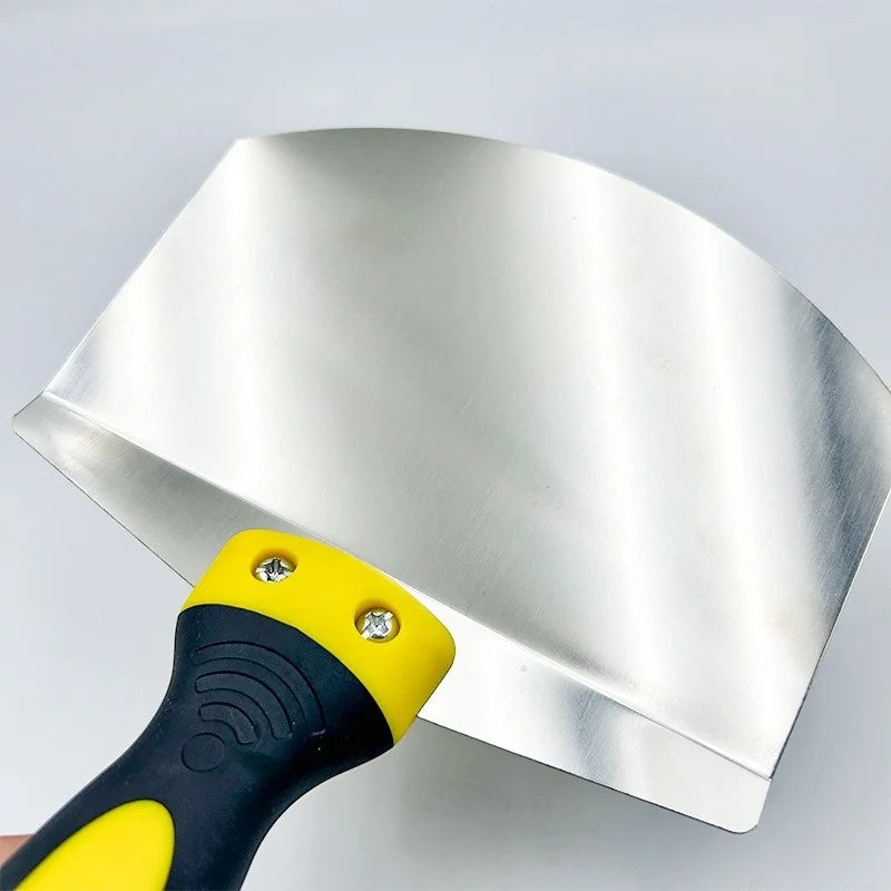 Stainless Steel Putty Knife Wall Paint Plaster Trowel Arc Ash Shovel Paint Feed Filling Scraper Blade Spatula Construction Tools