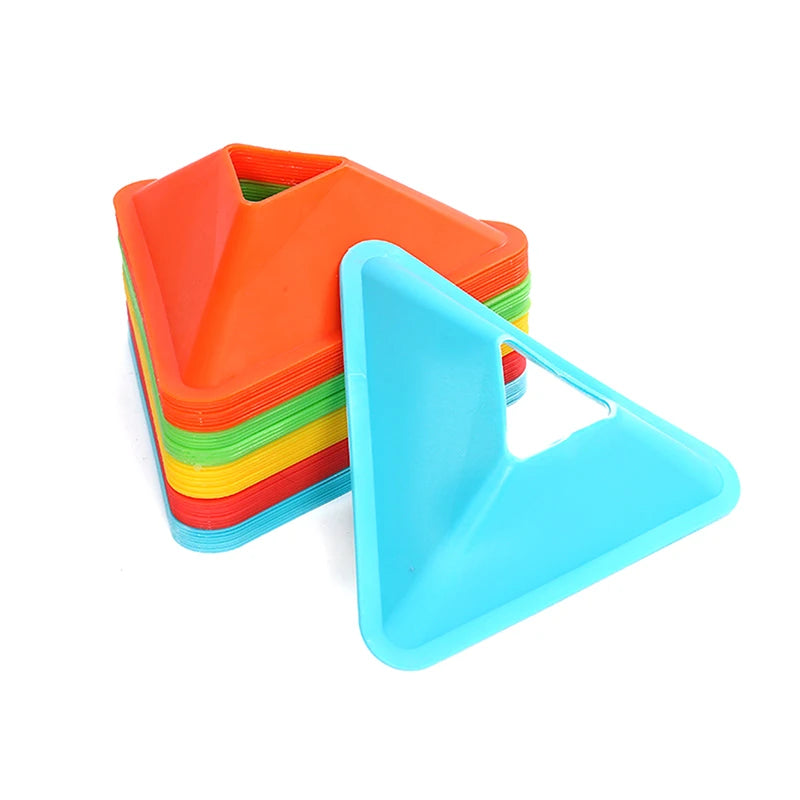 5PCS Football Training Disc Triangle Soccer Practice Field Sports Agility Training Cone Portable Equipment For Kids Adult