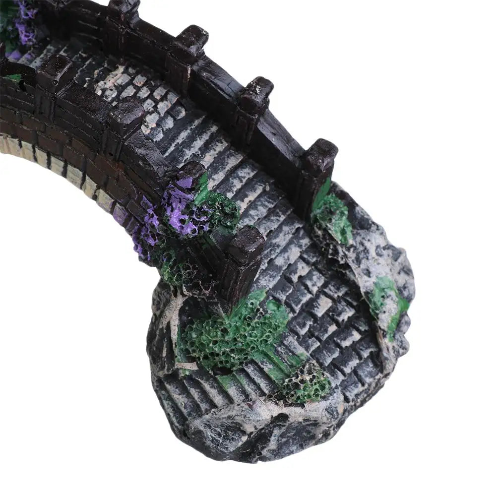 New Accessories Aquatic Pet Supplies Resin Aquarium Ornaments Fish Tank Ornament Artificial Bridge Rockery Fake Landscaping