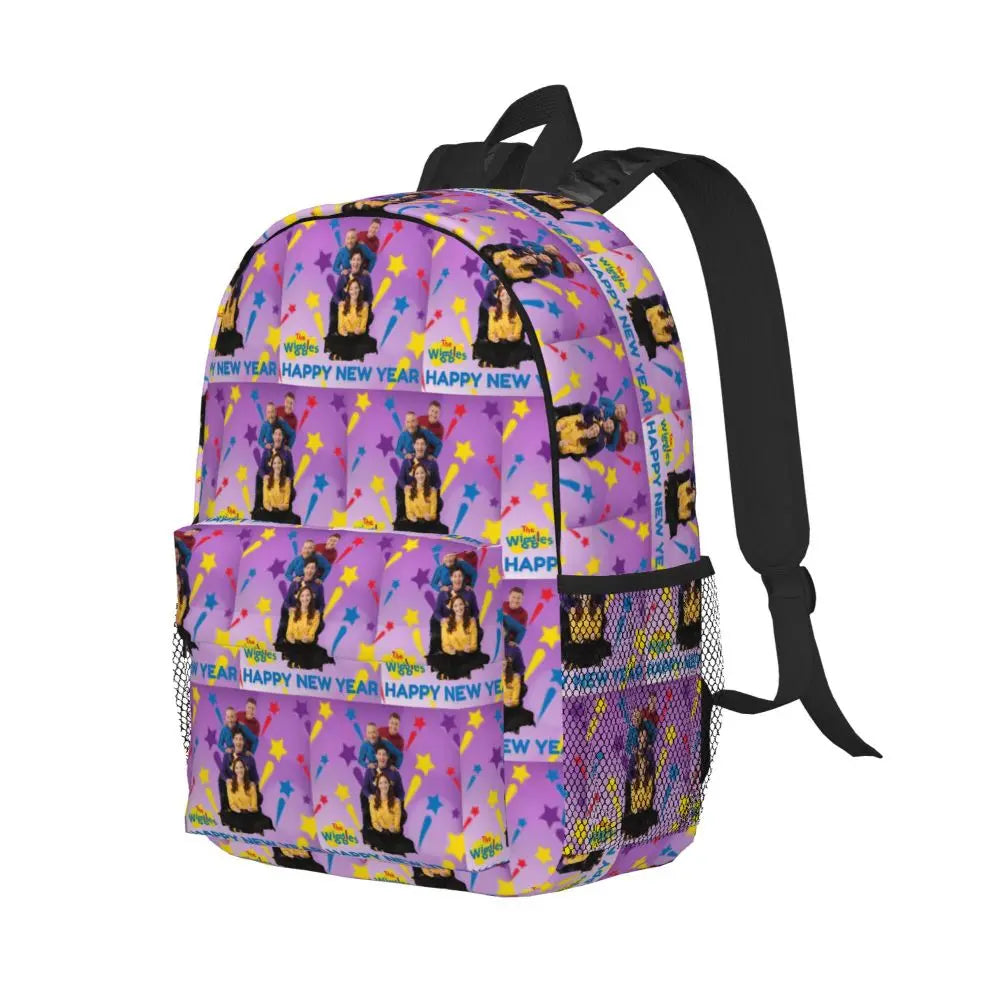 The Wiggles Tv Show Music Band Backpack Student Boys Girls BookBag Children School Bag Computer Shoulder Bags for Men Women