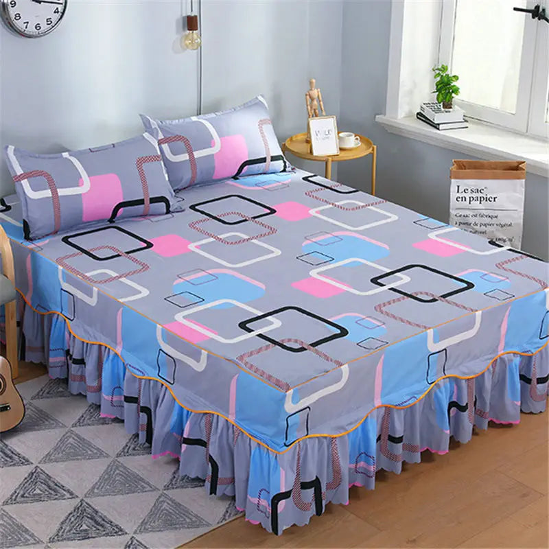 Bed Skirts Four Season Universal Skin-friendly Comfortable Protective Bedding Luxury Anti-slip Bedsheets Fashion Home Decoration