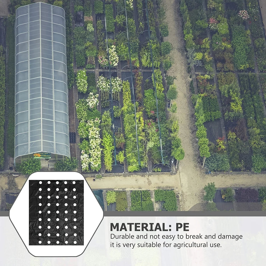 Garden Agricultural Breathable Perforated Weed Barrier Fabric1Sheet Plastic Covering Film Weed Control Cloth Landscape Mulch