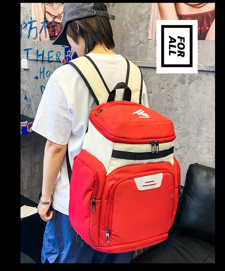 Basketball Soccer Backpack with Shoes Pocket  Outdoor Sports Training Commuting Bag Gym Fitness Bag College Laptop Schoolbag Men