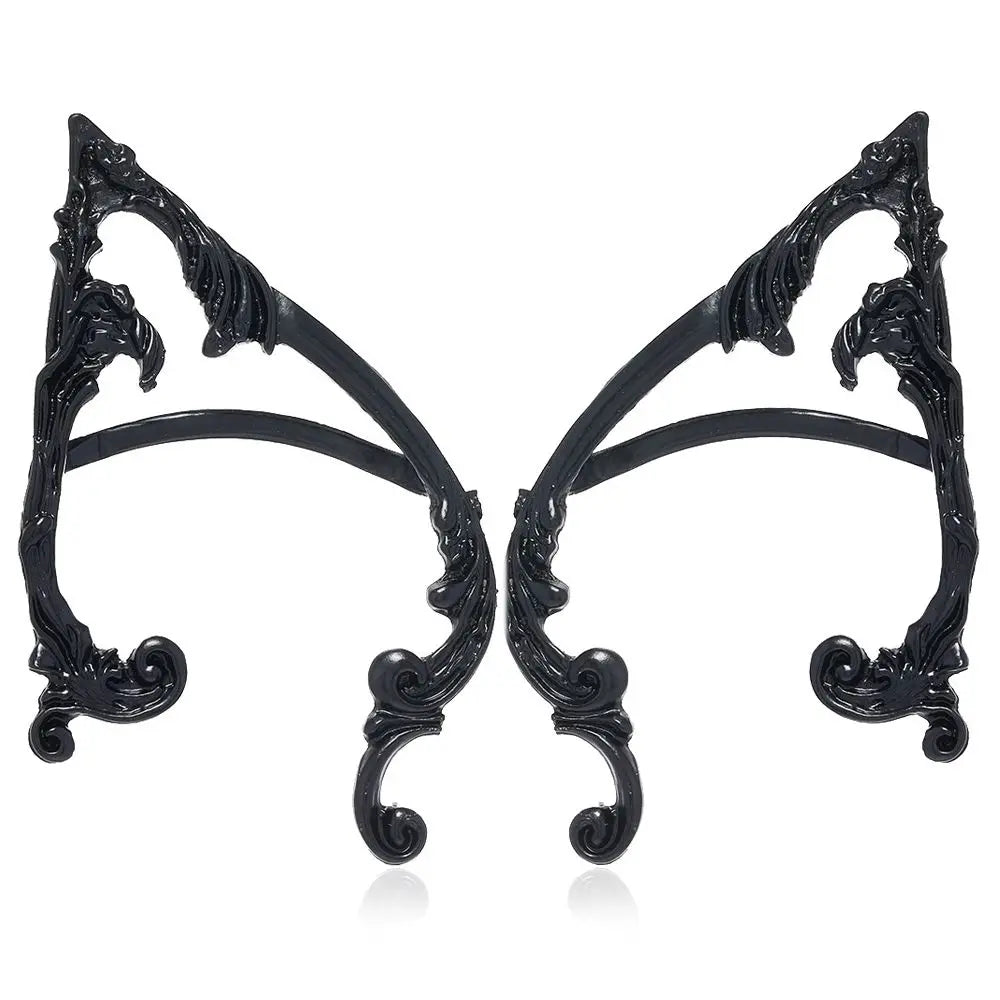 Ear Hook Clip Earrings Solid Color Fashion Design Gothic Elves Ear Cuff Women Earrings Korean Ear Bone Clip Pierced Earrings