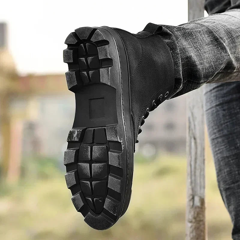 Winter Men Boots Waterproof Leather Boots Keep Warm Mens Ankle Boots Comfortable Man Work Boots Male Snow Boots Men Botas