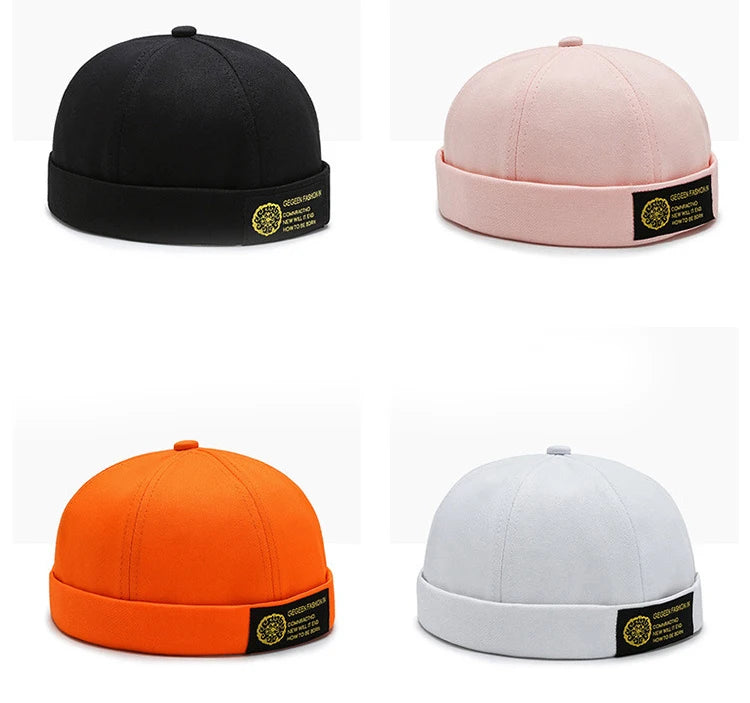 New Fashion Four Seasons Landlord Hats, Men's Street Hip-Hop Hats Beanie Melon Skin Hats, Women's Bare Plate Hats, Women's Tides