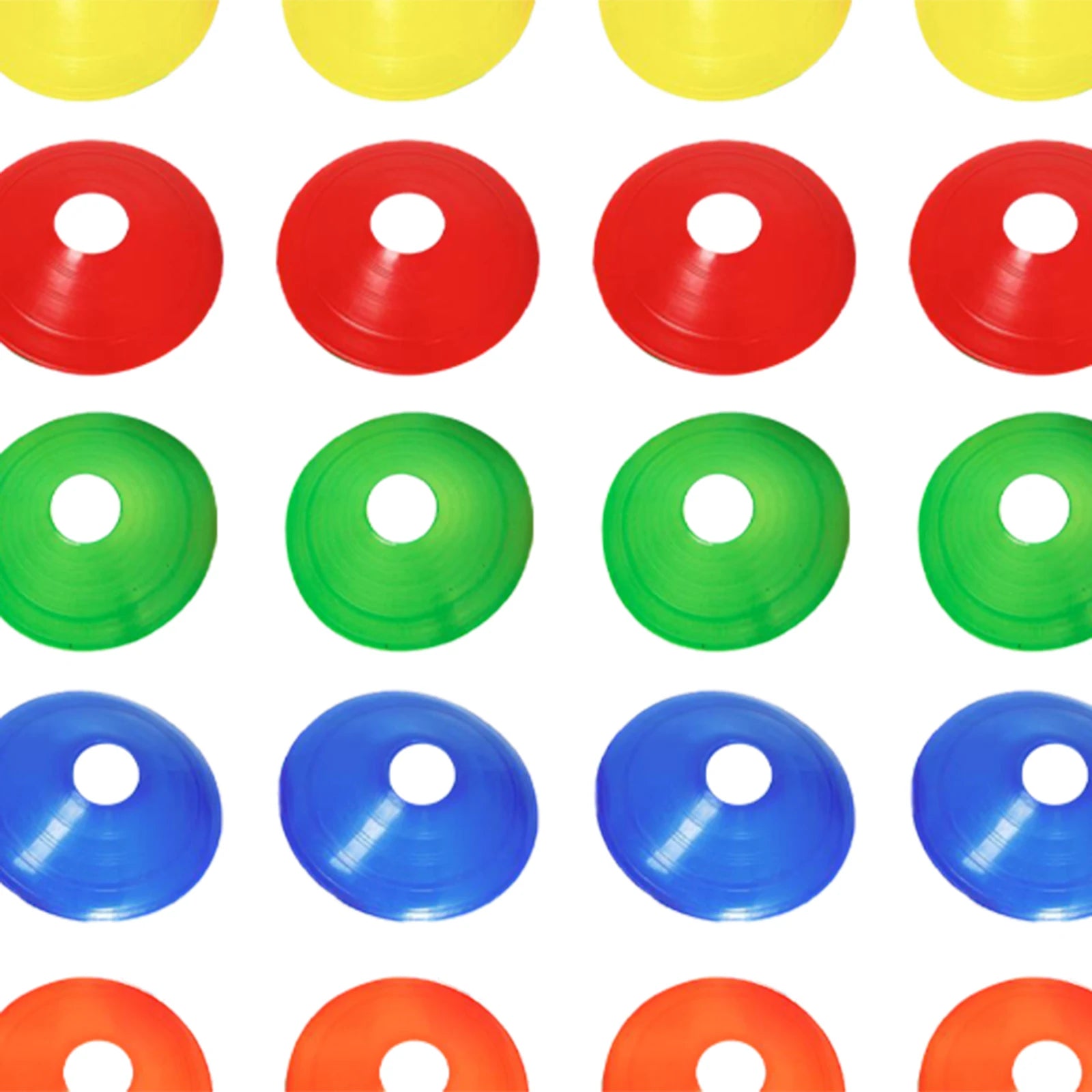 50Pcs/Set Soccer Cones Practice Equipment Supplies Portable Cross Training for Games Coaching Football Garden Outdoor Activities