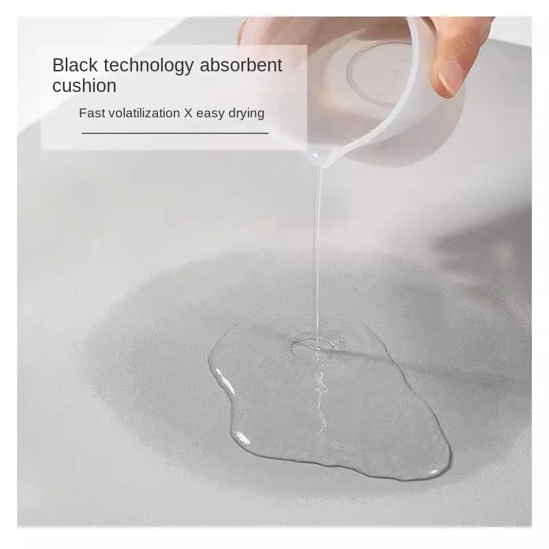 Bathroom floor mat, home bathroom door trendy and simple soft cushion, diatomaceous earth texture absorbent floor mat