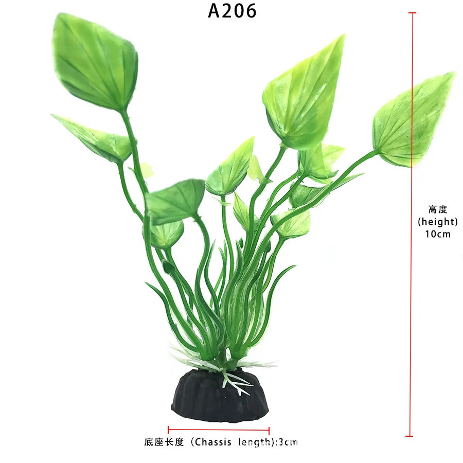 Aquarium Decorations Simulated Aquatic Plants Fish Tank Landscaping Plastic Seagrass Ornaments for Aquatic Pet Supplies