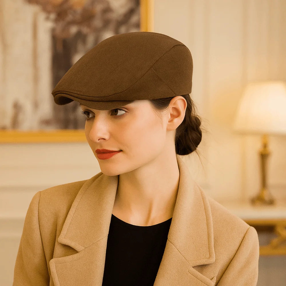 Curved Brimmed Hat Breathable Peaked Cap Plain Design Vintage Flat Hats Comfortable Windproof Forward Hat Cold Weather