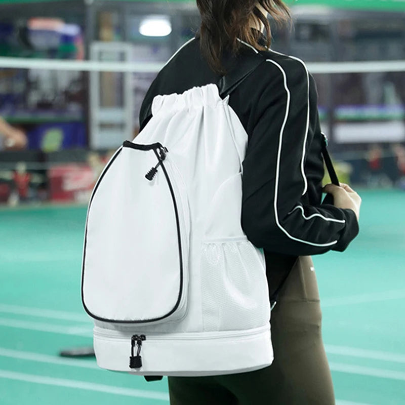 High-Capacity Sports Bag for Gym – Includes Dual Racket Spaces and Shoe Pocket, Ideal for Tennis and Badminton