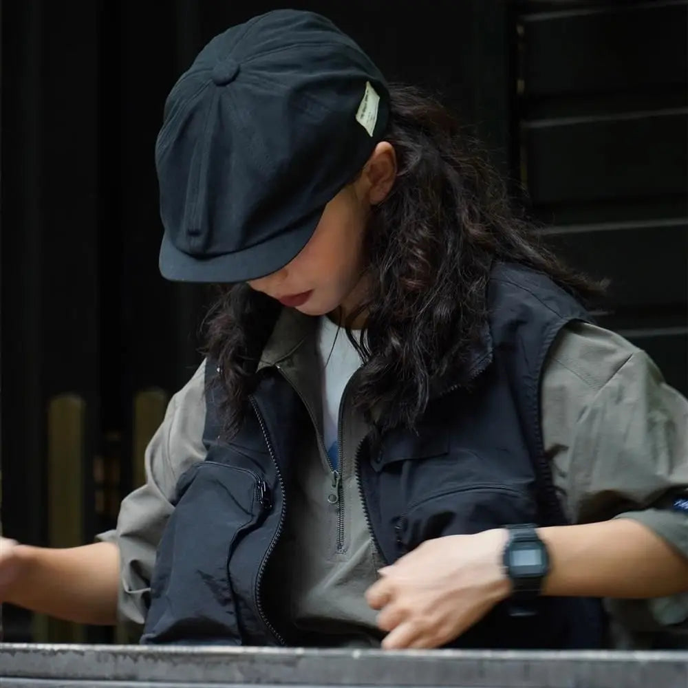 Vintage Unisex Hats Japanese Retro British Style Face-Flattering Versatile Autumn Daily Wear For Men Women Casual Outings Fits