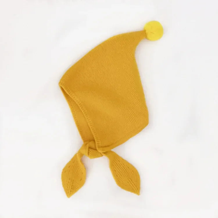 Knitted Kids' Hats for Fall and Winter - Cashmere Caps for Boys and Girls with Pointed Ears Design