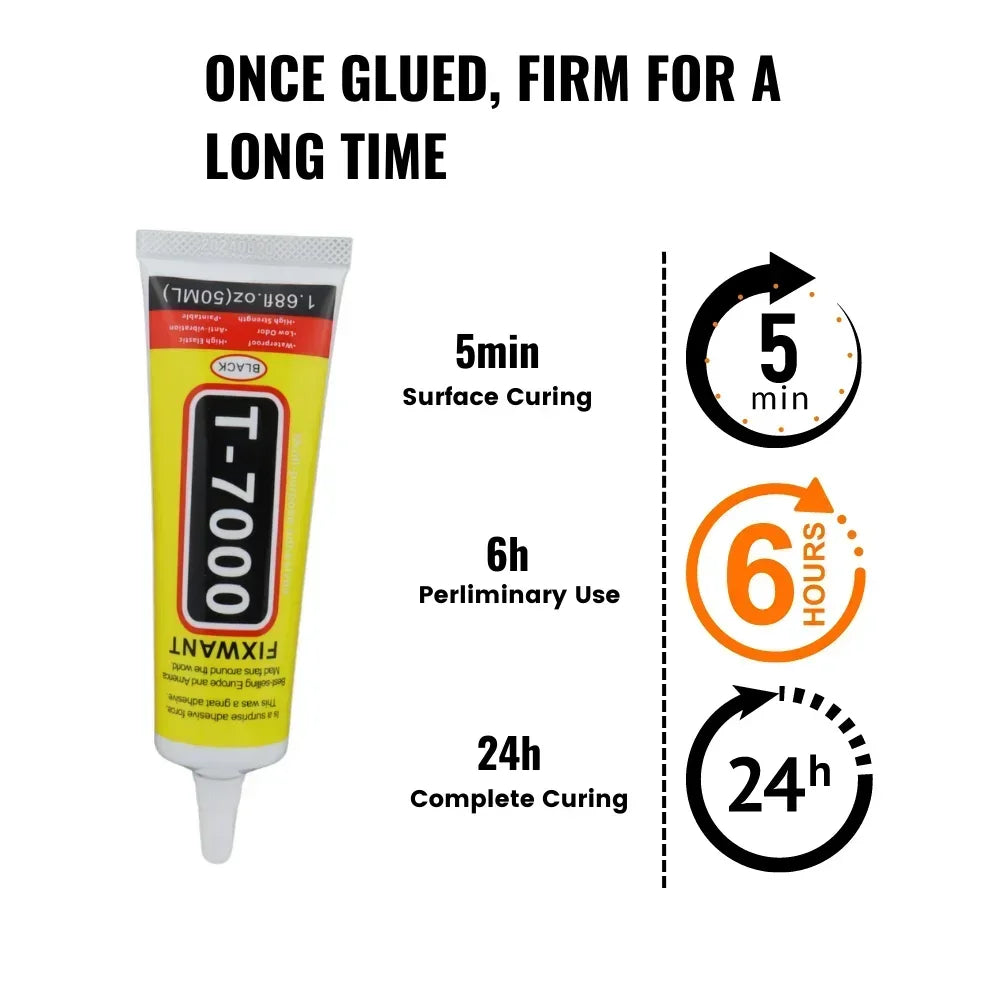 T7000 Black Soft Adhesive T-7000 Computer Cell Phone Touch Screen Repair Frame Anti-vibration Universal Glue 15/50/110ML