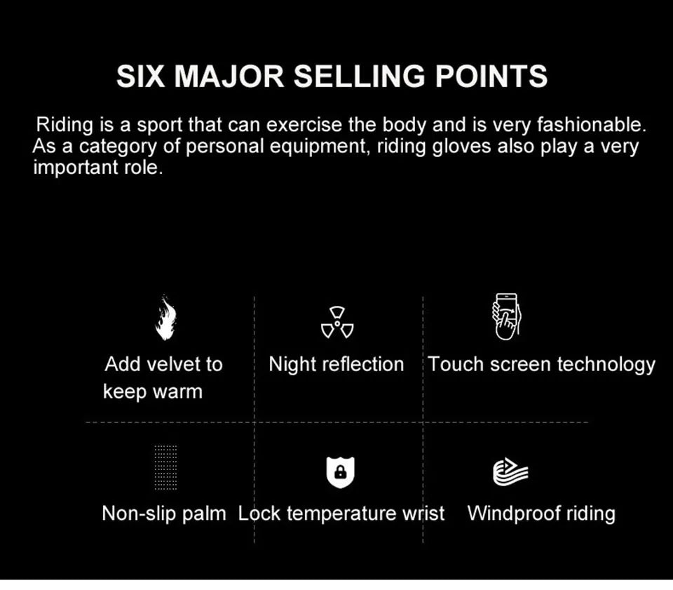 GTUBIKE Winter Men's Women's Warm Gloves Windproof Waterproof Touchscreen Gloves Outdoor Sports Running Fishing Cycling Glove