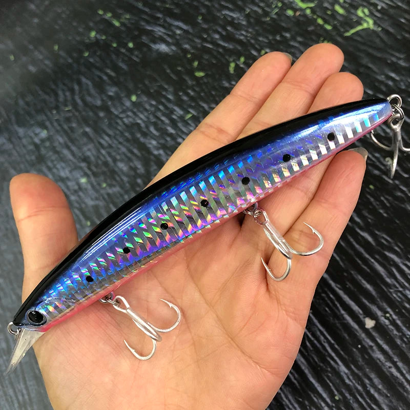 26g 130mm Floating Minnow Fishing Lures Long Cast Wobblers Artificial Hard Baits Trolling Saltwater Bass Trout Lures Equipment