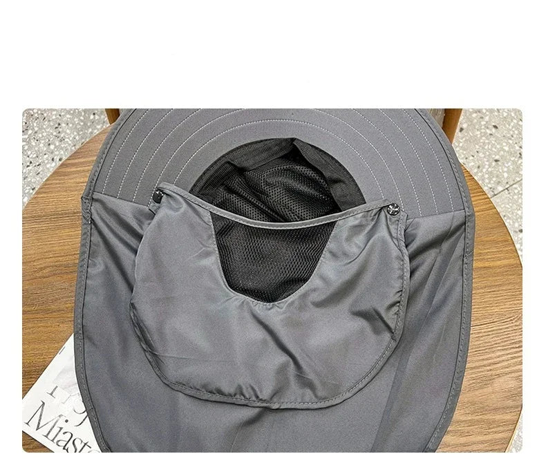 Summer Sun Hats, Outdoor Fishing Hats, Men's And Women's Camping Visors, Bucket Hats, Neck Flap Bucket Hats