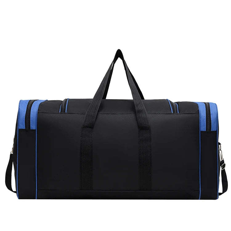 Large capacity luggage bag - multi pocket travel handbag, sports equipment bag, zipper closure