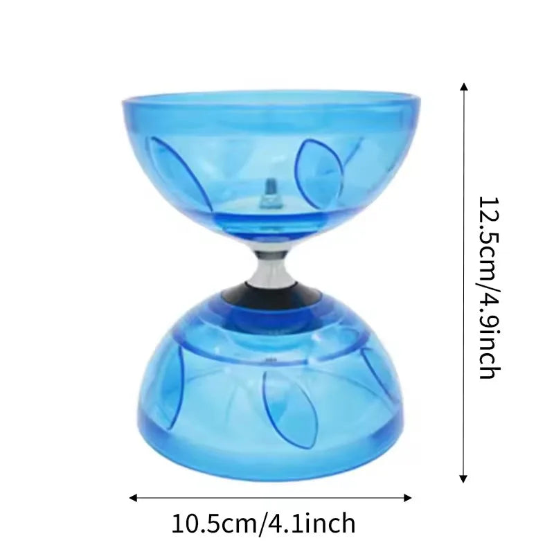 Portable Diabolo Chinese Yoyo Diabolo Set Fitness Equipment Gear for Adults Kids Elderly Outdoor Indoor Agility Exercise