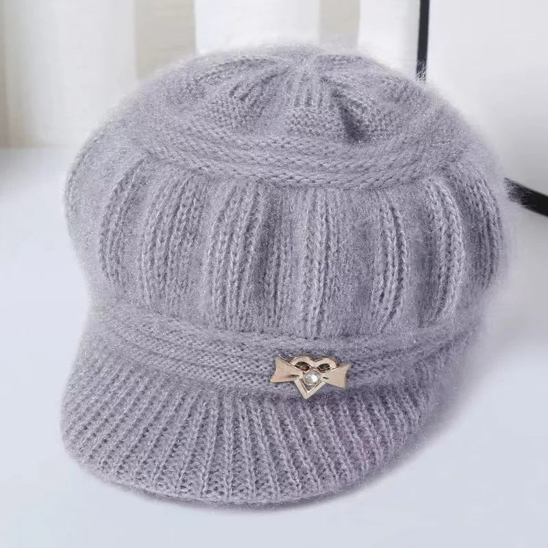 Knitted Hats for Middle-aged and Elderly People in Autumn and Winter, Warm and Cold Resistant, Available in Four Colors