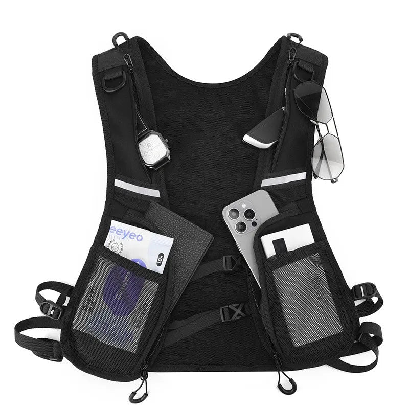 Outdoor Multi-pocket Vest Bag, Sports Chest Bag, Sports Backpack for Men, Outdoor Sports Bag, Sports & Outdoor Clothing Accessor