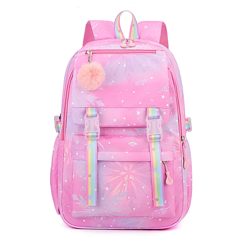 Backpack 2025 Cute Pink Backpacks for Girl Boy Fashion Casual Students Schoolbag Custom printed patterns are available.