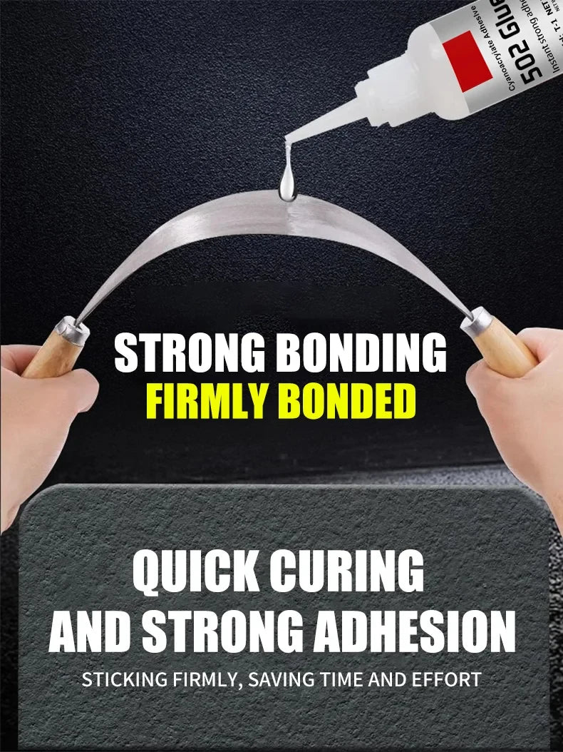 JXVX 1-5pcs 502 Super Glue Instant Quick-drying Cyanoacrylate Adhesive Leather Rubber Wood Metal Strong Bond Liquid Glue Tool