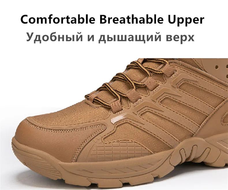 Fashion Men's Boots Comfortable High-top Boots Outdoor Non-slip Hiking Boots Lightweight Men Desert Boots Motorcycle Boots