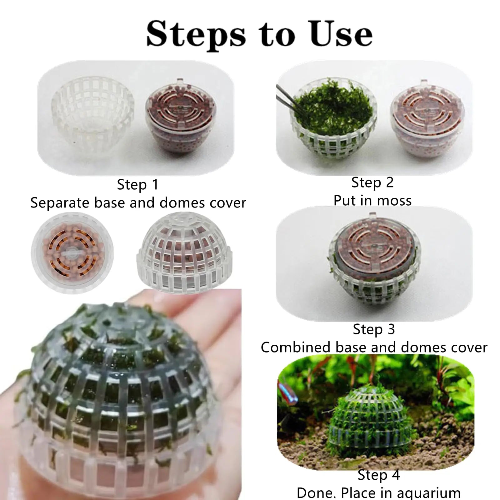 New Aquatic Pet Supplies Decorations Aquarium Natural Moss Ball Live Plants Filter Pet Fish Tank Decor Accessories