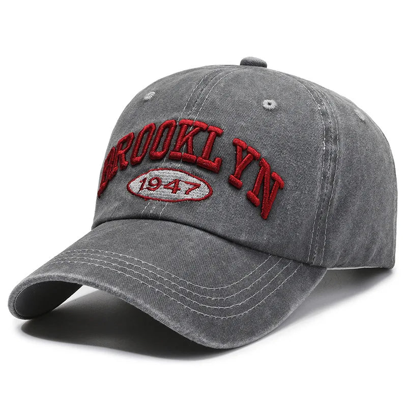 Hat Men Personality Washed Vintage Letter Embroidery Outdoor Fashion Women Sun Protection Couple Baseball Cap Cap