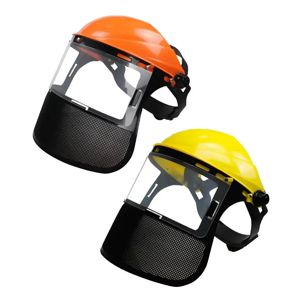 Garden Grass Trimmer Safety Helmet Hat With Full Face Mesh Protective Mask For  Logging Brush Cutter Forestry Protection