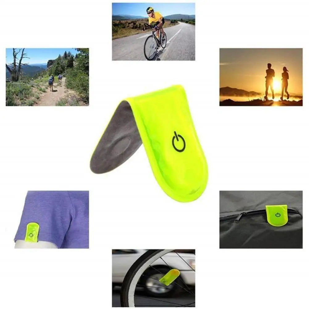 Outdoor Sports LED Safety Light Reflective Magnetic Clip On Strobe Reflector Warning Clip Night Running Shoes Collar Lamp Access