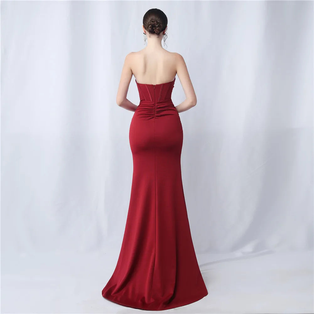 Formal Dresses for Special Events Satin Evening Dress Luxury Woman Party Occasion Long Event Elegant Women Luxurious Mermaid