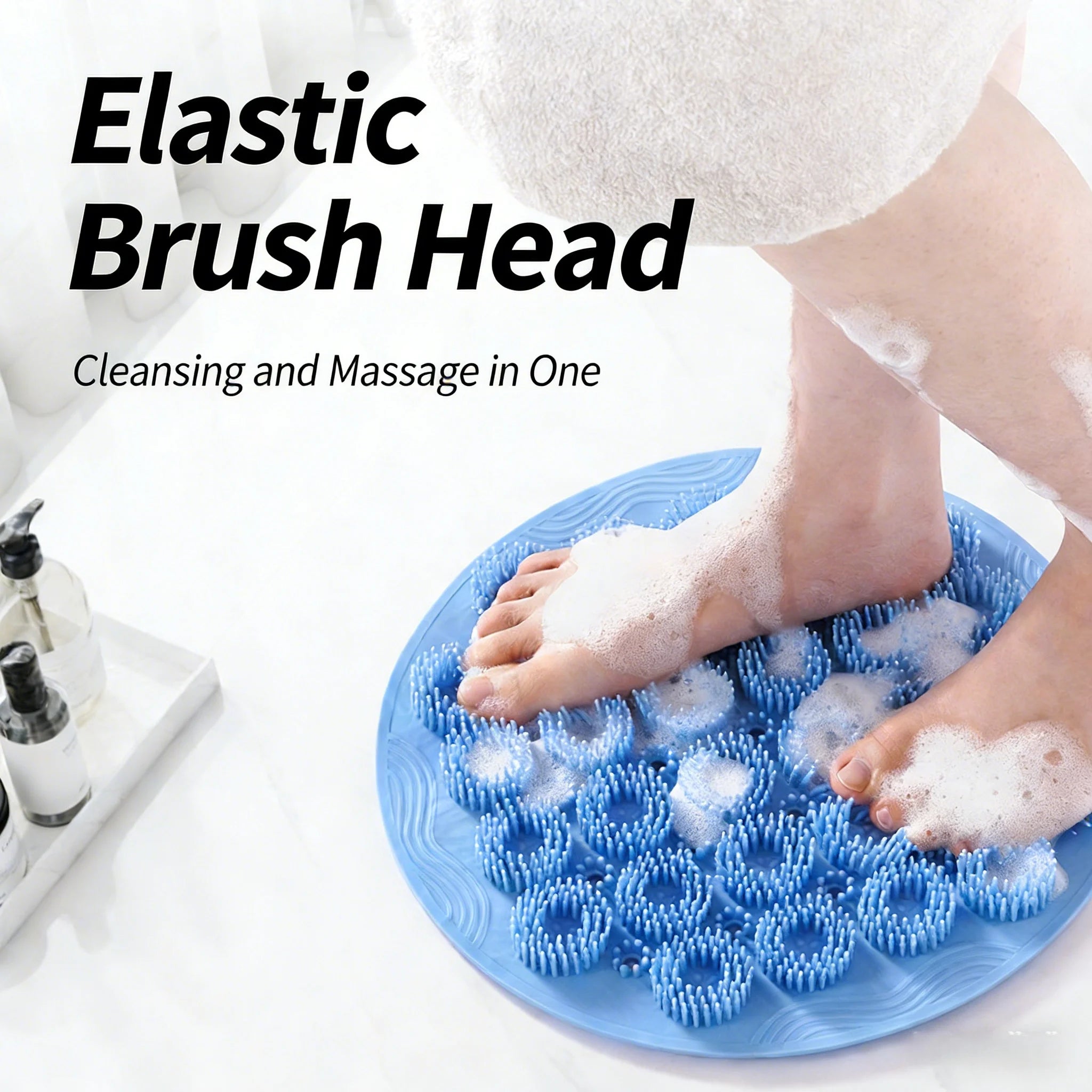Bathroom wall sticking, back rubbing, lazy silicone bath brush, suction cup, back rubbing, foot massage, bath brush