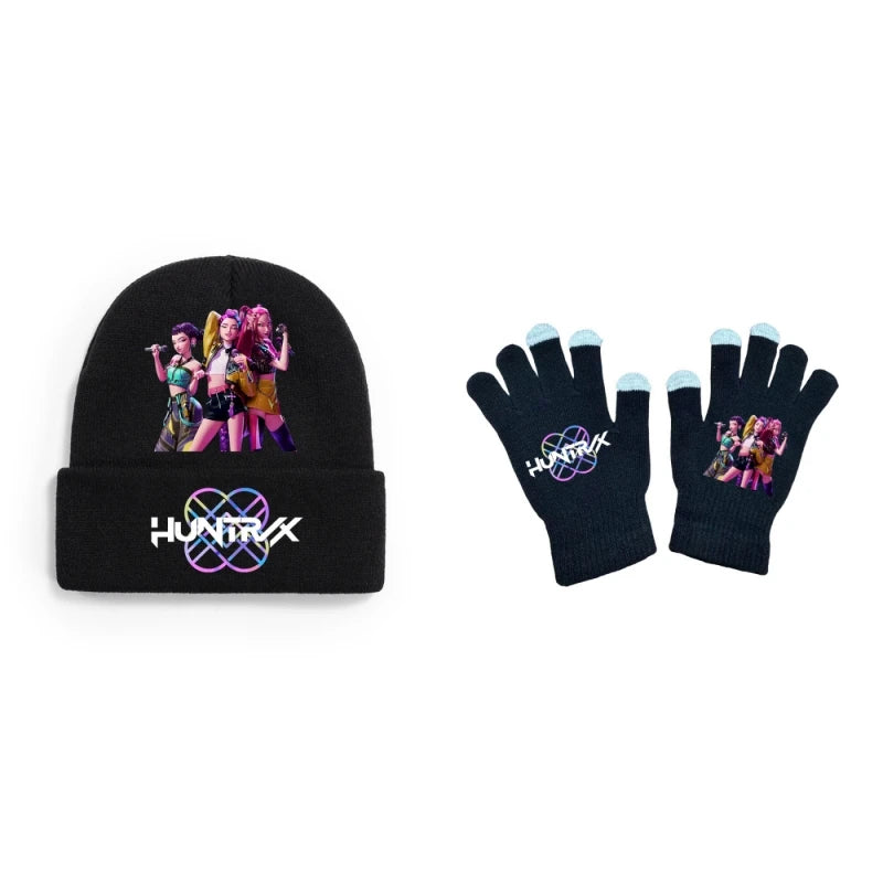 NEW K-pops Demons Hunters Knitted Hats Men Women's Kawaii Hats Outdoor Warm Hat Anime Mira Rumi Zoey Cosplay Cap Christmas Gift