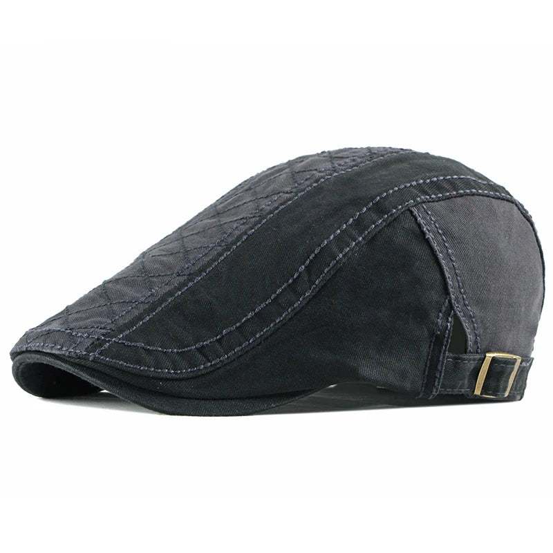 New Men's Hats Retro Berets Hat For Women Cotton Visors Embroidery Letter Flat Caps Artist Peaked Newsboy Cap