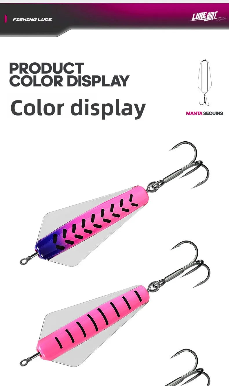 ，Fake Bait Fake Fish Bait Devil Fish Lure Fake BaitvibHard Bait Long Casting Floating Insect King Disc-Shaped Sea Fishing Trout