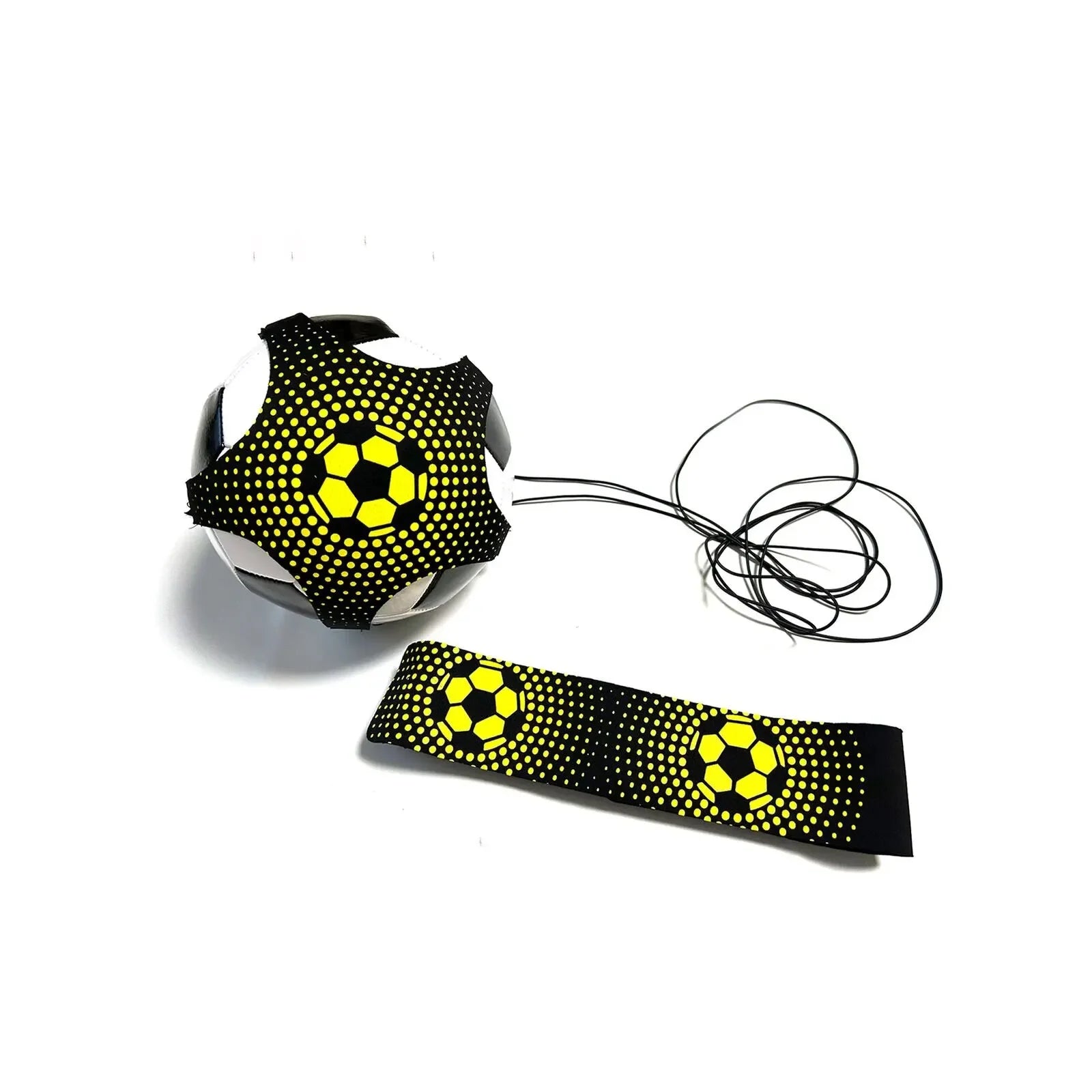 Soccer Trainer, Soccer/Volleyball/Rugby Training Equipment Aid, Football Kick Throw Solo Practice Training Aid Control Skills