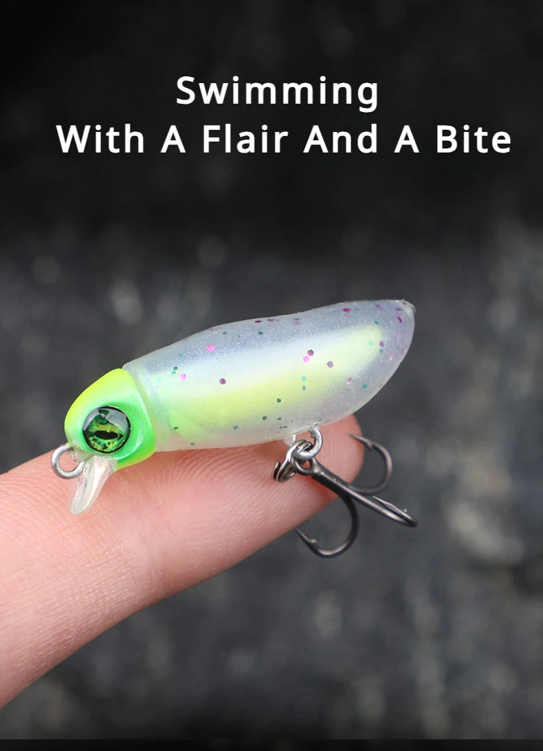 Baits Insect Spinnerbait Fake Fishing Bait Floating Pencil Minnow Surface System Trout Bait Mimic Bait Horse Mouth White Stripe