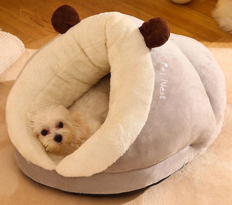 Winter Warm Cat Nest Soft Thicken Cat Bed Comfortable Pet Sleeping Bed for Puppies Cats Cozy Cats Cave Kitten House Pet Supplies