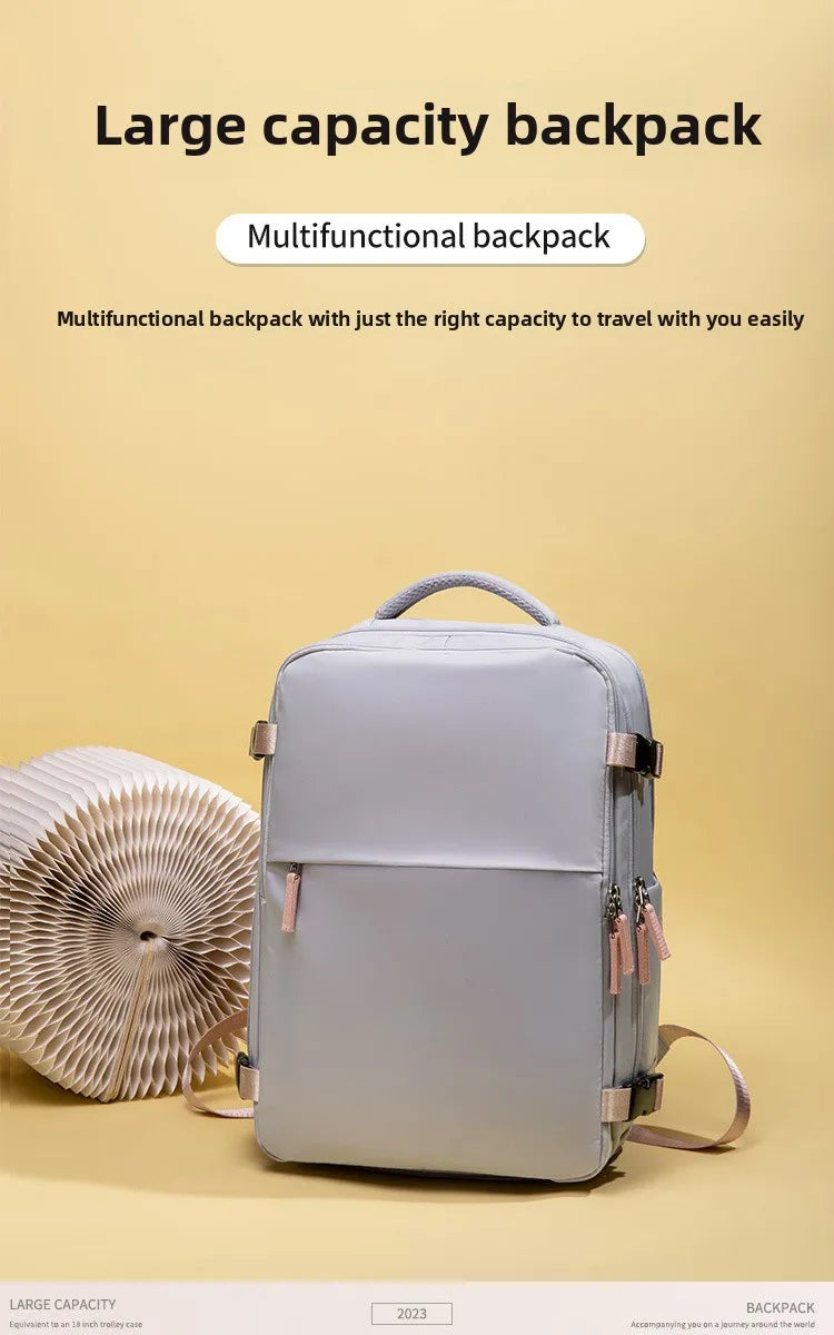 Travel Double-shoulder Backpack. Large Capacity and Multifunctional. Suitable for Ladies and Male Students. Travel Bag