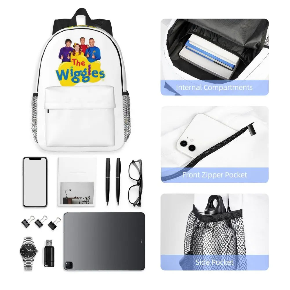 The Wiggles Tv Show Music Band Backpack Student Boys Girls BookBag Children School Bag Computer Shoulder Bags for Men Women